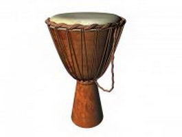 African goblet drum 3d model preview