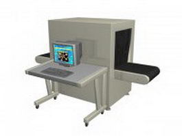 X-Ray baggage scanner 3d preview