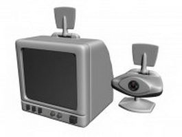 Early webcam and security monitor 3d model preview