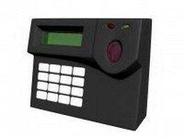Biometric fingerprint reader 3d model preview