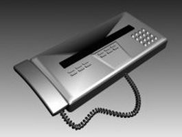 Early fax machine 3d model preview