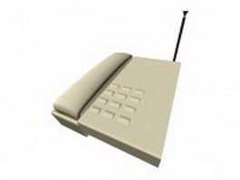 White cordless telephone 3d model preview