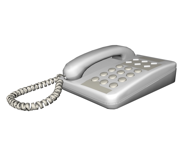 Landline telephone 3d rendering