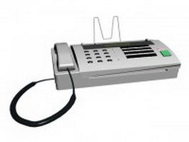 Digital fax machine 3d model preview