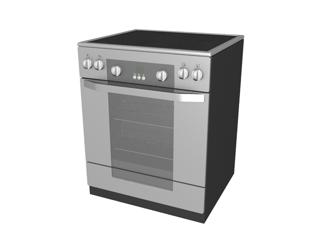 Electric stove oven 3d rendering