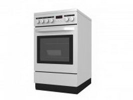 Electric stove with oven 3d model preview