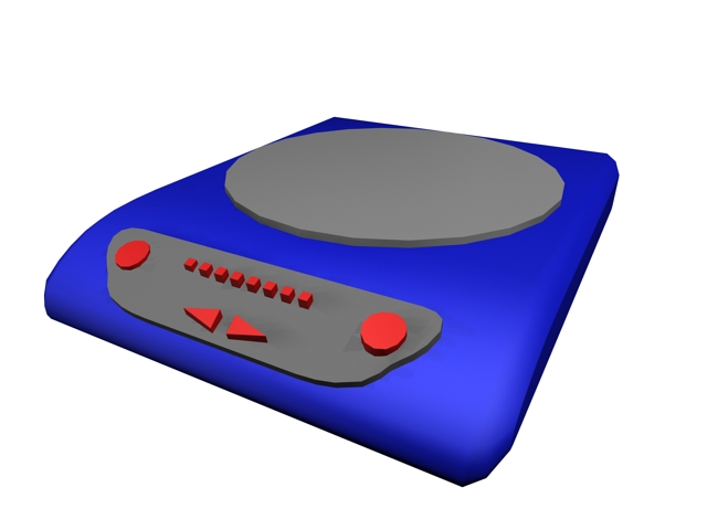 Portable induction cooker 3d rendering