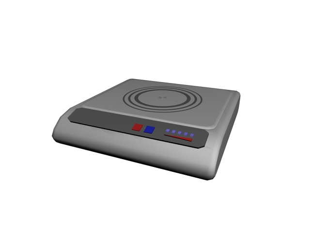 Induction stove 3d rendering