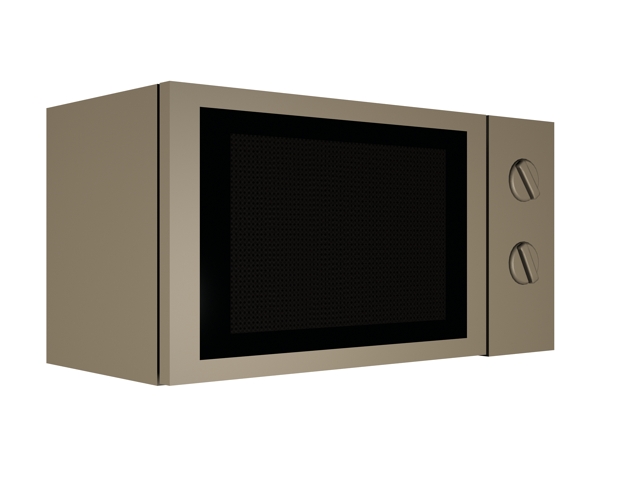 Modern microwave oven 3d rendering