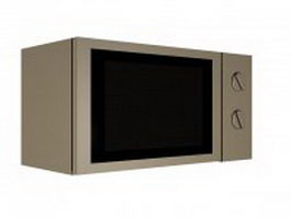 Modern microwave oven 3d model preview