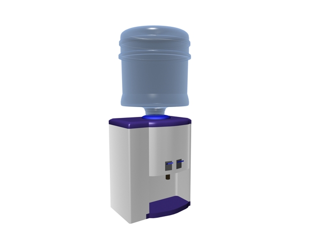 Desktop water dispenser 3d rendering