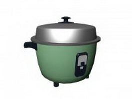 Electrical rice cooker 3d model preview