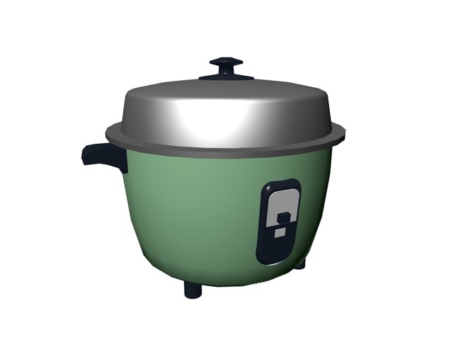 Electrical rice cooker 3d rendering