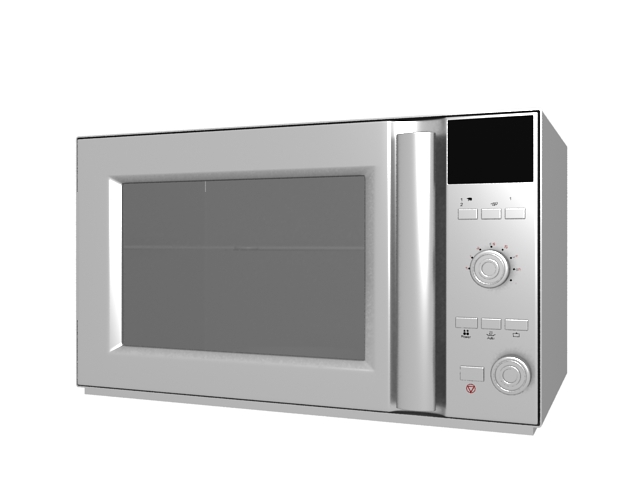 Household microwave oven 3d rendering