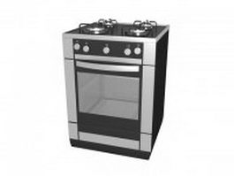 Free standing gas range 3d preview
