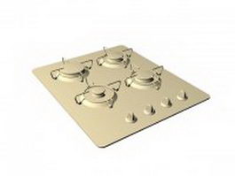 Built in gas cooktop 3d preview