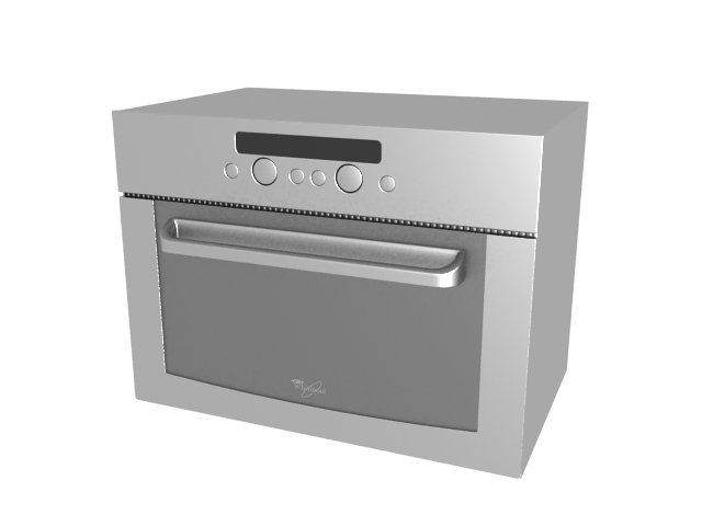 Whirlpool electric oven 3d rendering