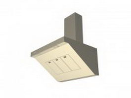 Wall-mounted range hood 3d model preview