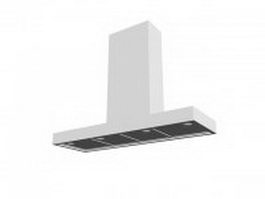 Commercial kitchen ventilation hood 3d model preview