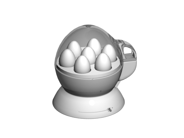 Egg boiler cooker 3d rendering