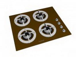 Fagor gas cooktop 3d model preview