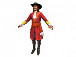 Pirate captain 3d preview