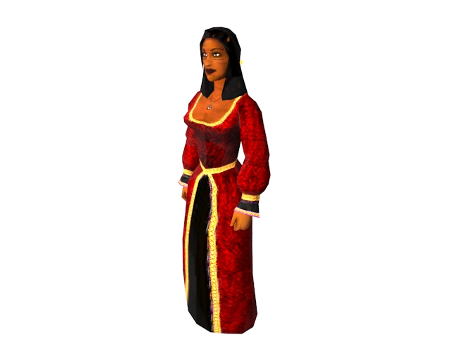 Ancient Persian women 3d rendering
