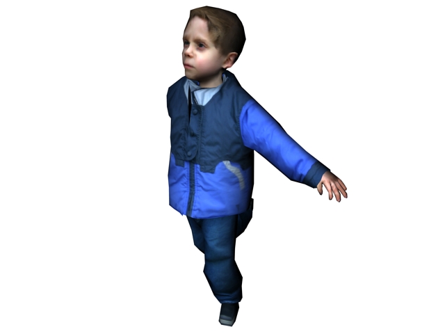 Running boy 3d rendering