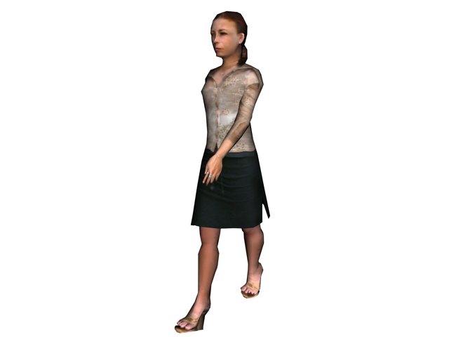 Business woman walking 3d rendering