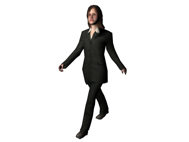Young office woman 3d rendering