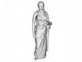 Statue of woman 3d model preview