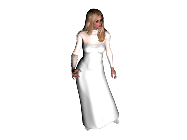 Pretty bride 3d rendering