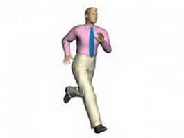 Businessman in suit shirt 3d model preview