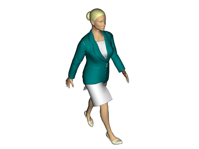 Sexy business woman 3d rendering