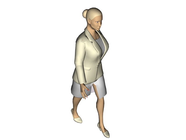 Business woman in work wear 3d rendering