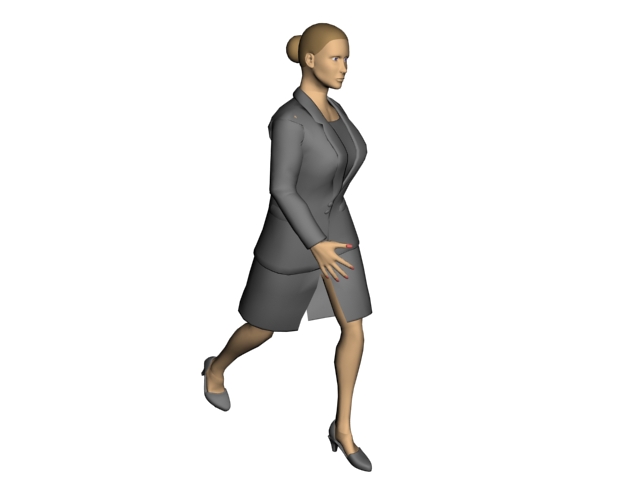 Office lady in suit jacket 3d rendering