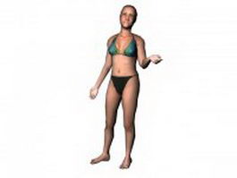 Swimsuit woman 3d model preview