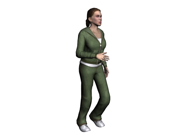 Sports woman 3d rendering