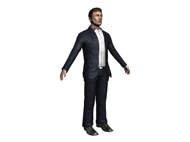 Businessman standing T-pose 3d rendering
