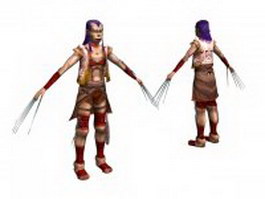 Barbarian warrior character 3d model preview