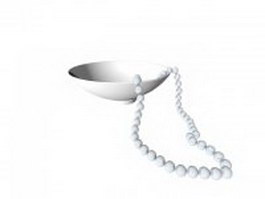 Pearl necklace 3d model preview