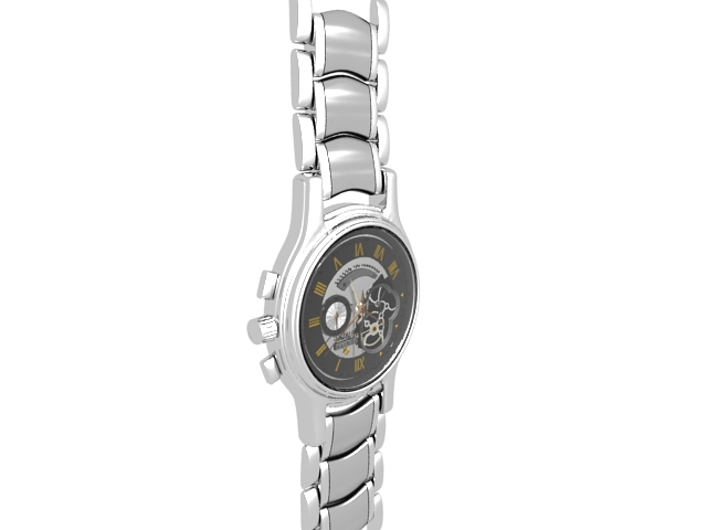 Zenith El Primero wristwatch 3d rendering