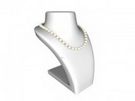 Freshwater pearl necklace 3d model preview