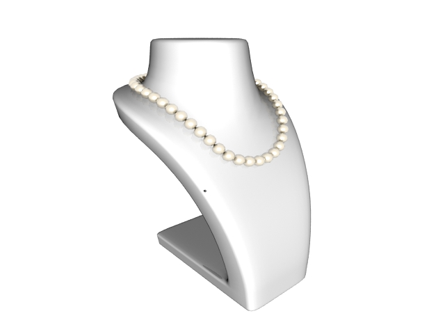 Freshwater pearl necklace 3d rendering