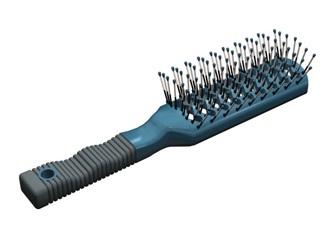 Comb and brush 3d rendering