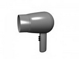Mini hair dryer 3d model preview