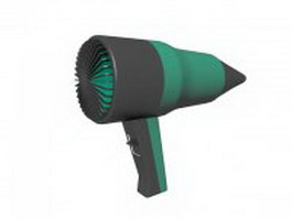 Travel hair dryer 3d model preview