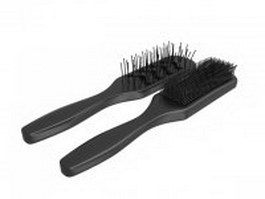 Classic hairbrushes 3d model preview