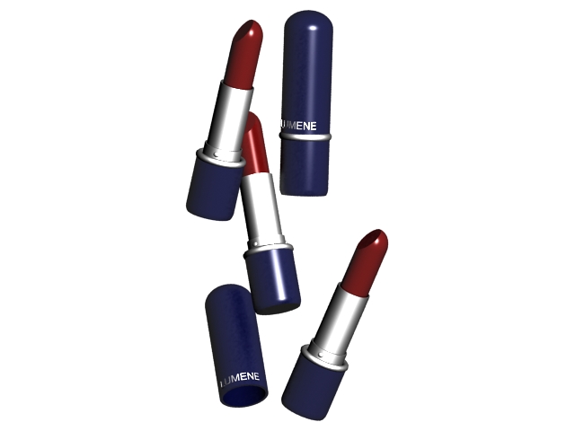 Lumene lipstick 3d rendering