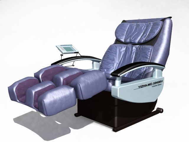 Electric massage chair 3d rendering